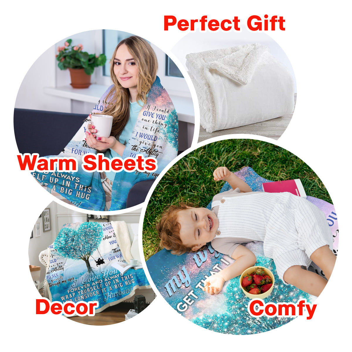 Gift For Wife Blanket, to My Wife Never Forget That I Love You Valentine Blanket Gift for Wife From Husband Birthday Gift Home Decor Bedding Couch Sofa Soft and Comfy Cozy