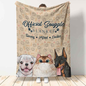 Official Snuggle Blanket - Personalized Blanket - Mother's Day Gift For Mom - Dog Lovers, Cat Lovers Blanket - Gift For Mom
