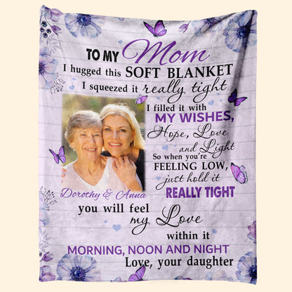 Hold This Really Tight - Personalized Blanket - Mother's Day, Birthday Gift For Mom, Mother - From Daughter