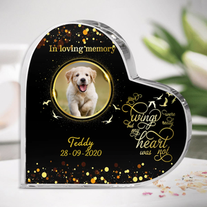Dog Memorial Acrylic Plaque Personalized - In Loving Memory - Puppy Memorial Gift