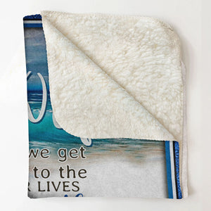 My Wife Love On The Beach Thank You For Walking Beside Me Gift From Husband Fleece Blanket - Quilt Blanket