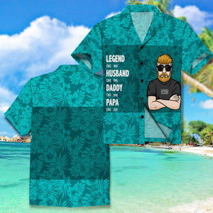 Legend Husband Custom AOP Hawaiian Shirt Gift For Husband