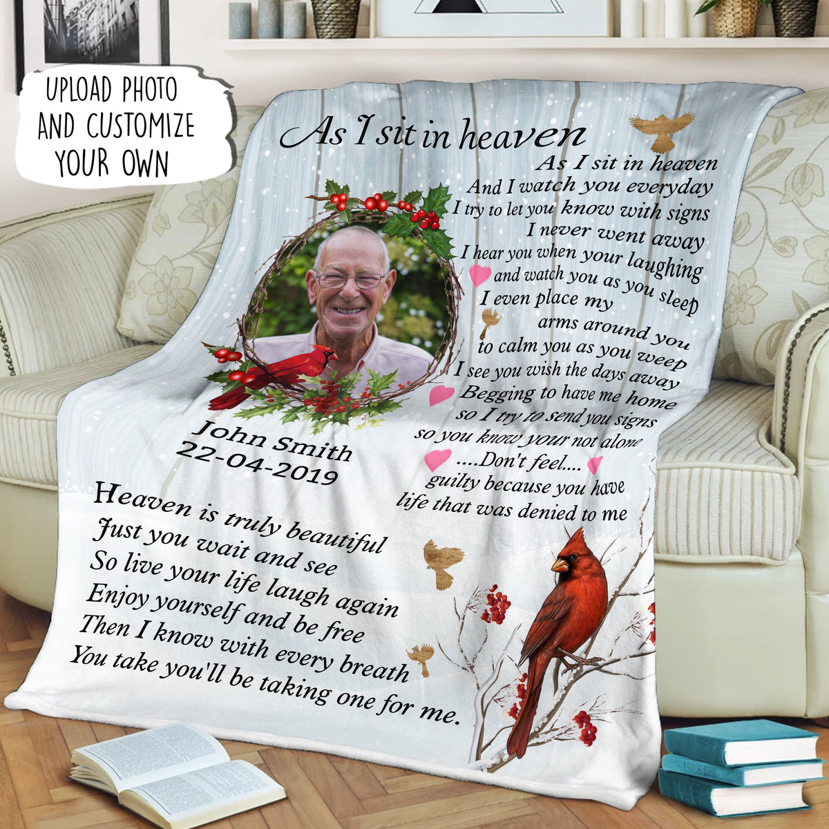 I Watch You Everyday Custom Photo Blanket Memorial 2_ca4789a5-26b2-4864-b356-605837613bbd.jpg?v=1644998258