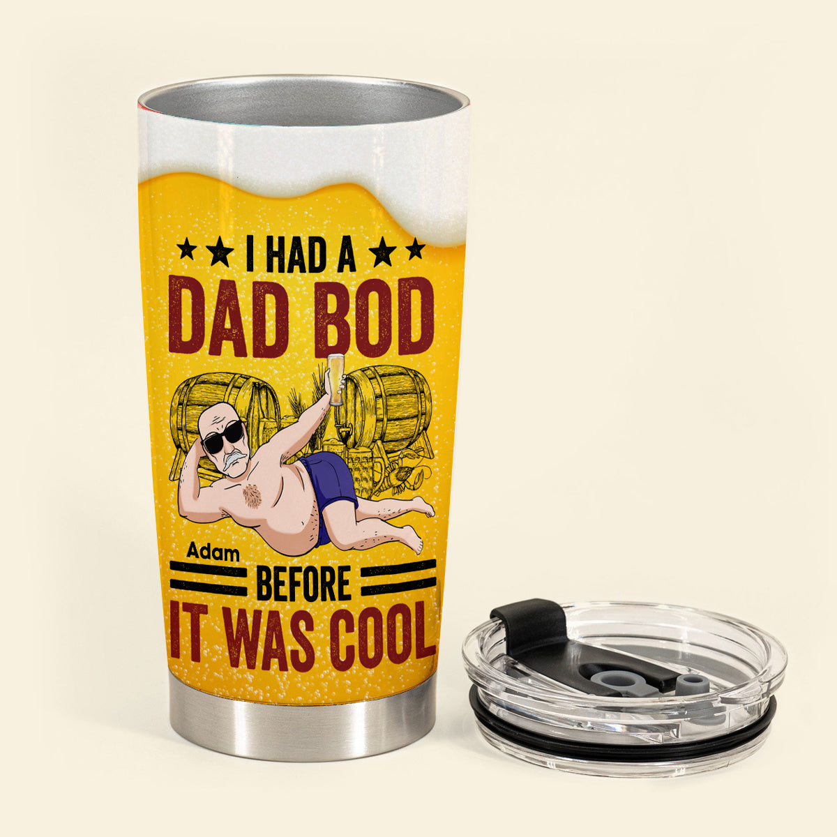 Dad Bod Before It Was Cool - Personalized Tumbler - Gift for Father