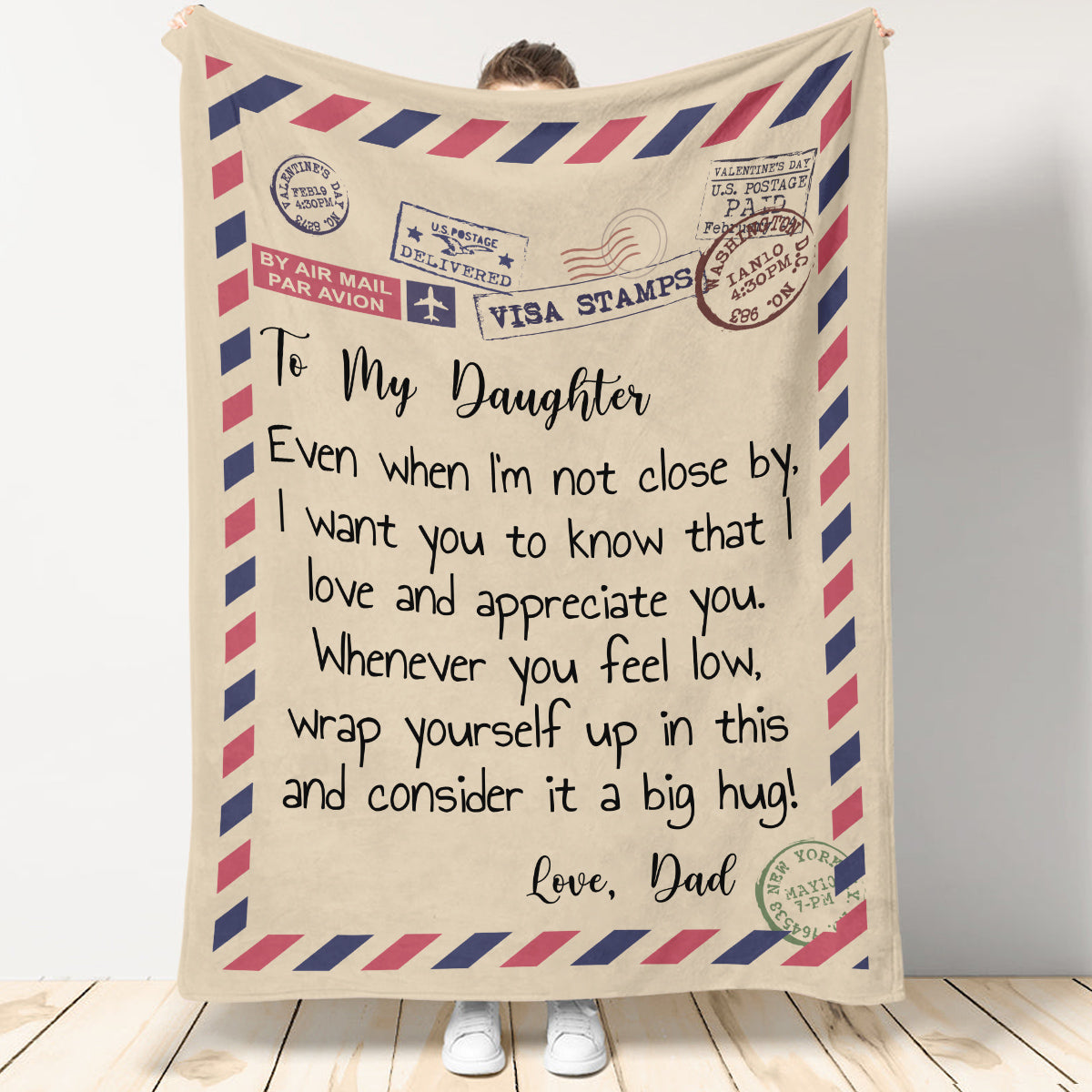 To My Daughter I Love And Appreciate You Fleece Blanket - Quilt Blanket,     Love From Dad
