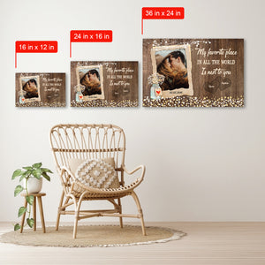 My Favorite Place Personalized Photo Canvas Couple
