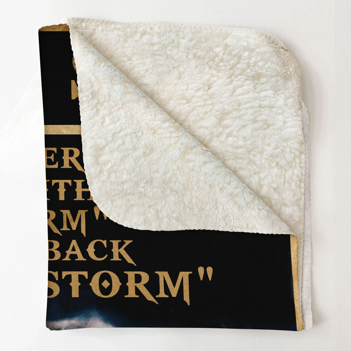 Gift For Son Blanket, To My Son If They Whisper To You Mom Wolves Thunder Black Fleece Blanket