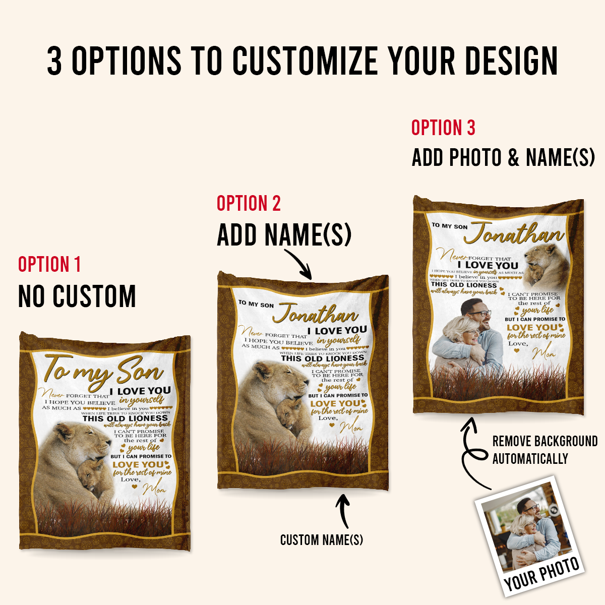 Gift For Son Blanket, To My Son Lion Never Forget That I Love You Letter From Mom