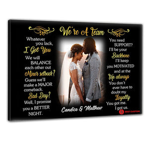 Whatever You Lack Custom Photo Canvas Gift For Couple