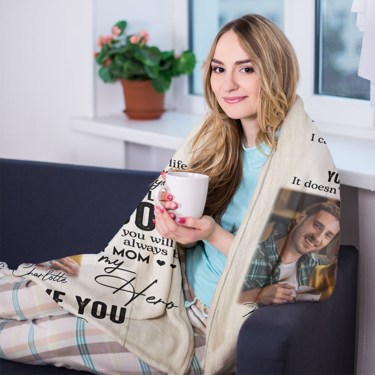 To My Mom From Daughter Son Vintage - Personalized Blanket - Loving, Birthday, Mother's Day Gift For Mom, Mother