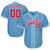 Customized Baseball Jerseys - Baseball Fan Gifts - Pinstripe Light Blue Red - Baseball Fathers Day Gifts