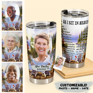 In Memory Of Gifts - As I Sit In Heaven Cardinal Bird - Personalized Coffee Tumbler