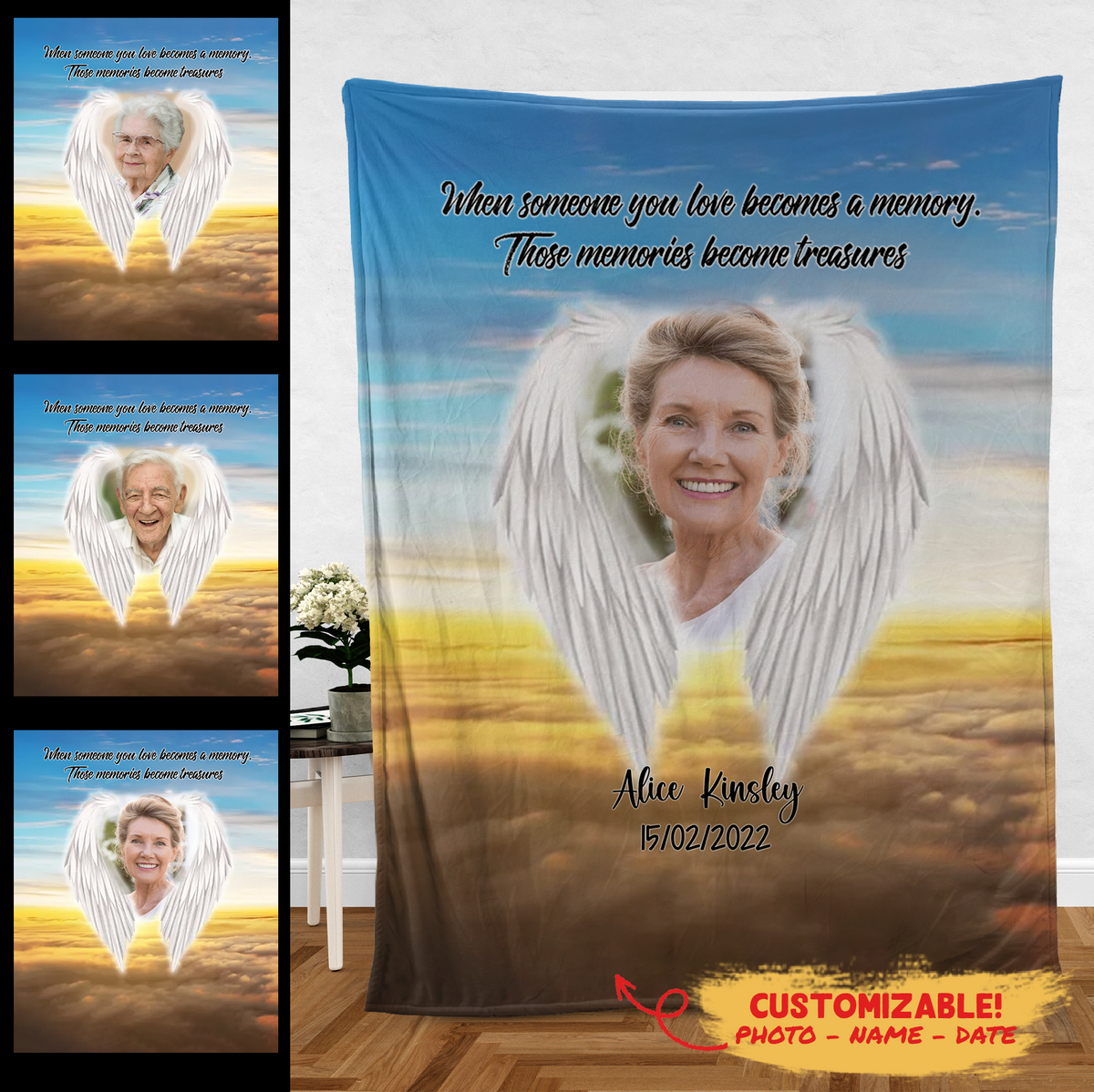 Those Memories Become Treasures Blanket Photo Memorial