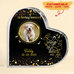 Dog Memorial Acrylic Plaque Personalized - In Loving Memory - Puppy Memorial Gift