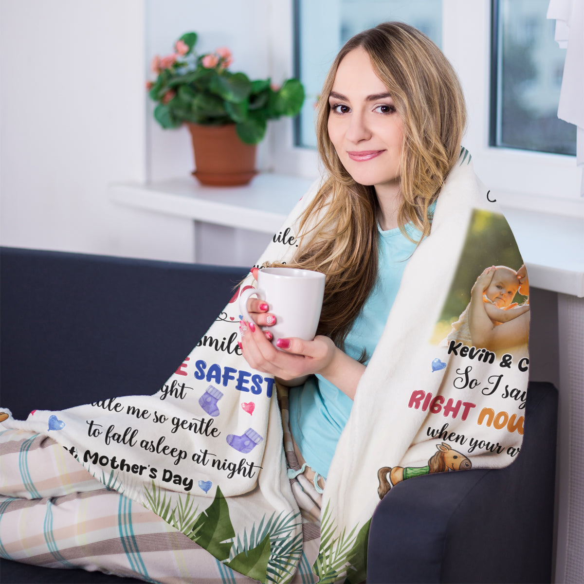 I've Only Been With You For Just A Little While - Personalized Blanket - Mother's Day, First Mother'S Day Gift For Newborn Mom, Mother, Mommy 2_98eb2827-abae-4560-af6b-3982c30e3003.jpg?v=1678264725