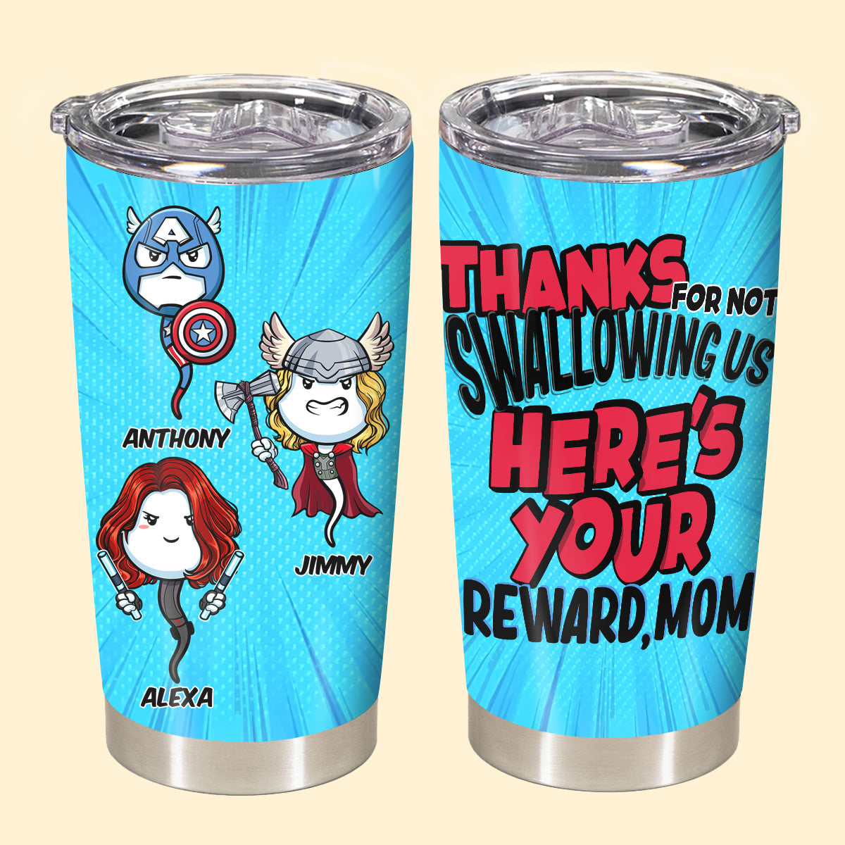 Multiverse Thanks For Not Swallowing Us - Personalized Tumbler - Mother's Day, Funny, Birthday Gift For Mom, Mother, Wife 2_4fb01341-af32-4171-abaa-aea977e8453d.jpg?v=1683211048