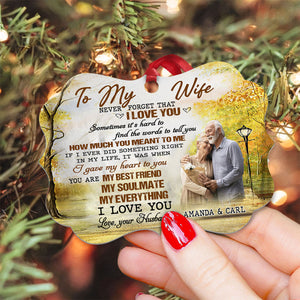 To My Wife Never Forget That I Love You - Personalized Photo Custom Shape Ornament - Gift Fom Husband, Gift For Wife 2_a2a37d48-91e3-4e0f-b349-1a01d6f45e2e.jpg?v=1694235163