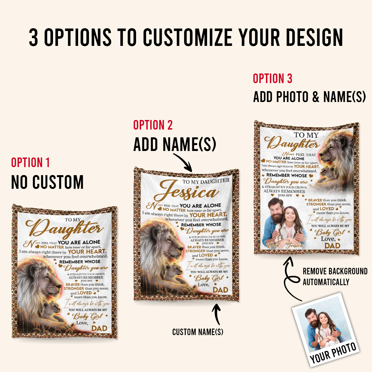 Lion Dad To My Daughter Blanket Gift For Daughter