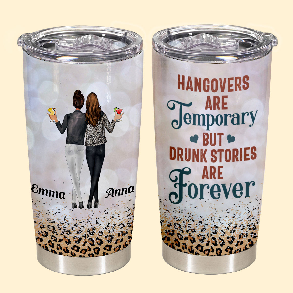 We Go Together Like Drunk And Disorderly - Personalized Tumbler - Gift For Bestie
