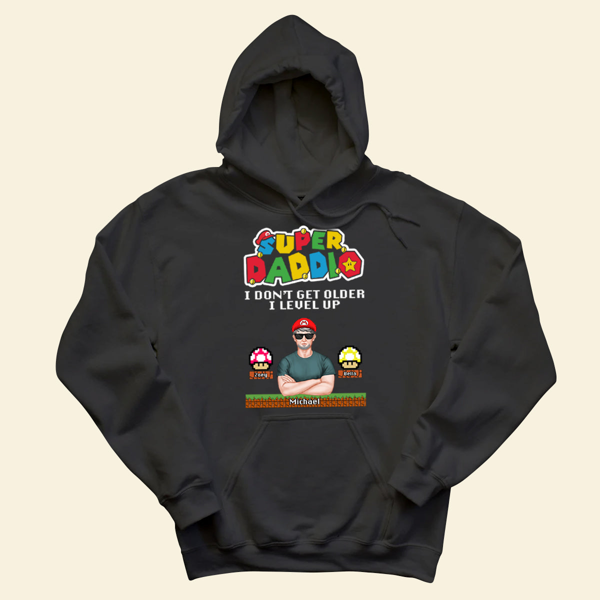 Super Daddio I Don't Get Older i Level Up - Personalized Apparel - Gift For Father, Daddy, Dad, Father's Day 2_c3dbea78-5db9-4783-b21a-7015cd970516.jpg?v=1685509007