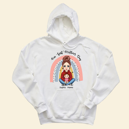 Our First Mother's Day Rainbow - Personalized Apparel - Gift For New Mom, Expecting Mom, 1st Mother's Day