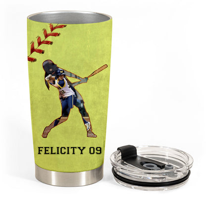 Softball Is For Everyone Fast-pitch Is For Athletes - Personalized Photo Tumbler - Gift For Softball Lover