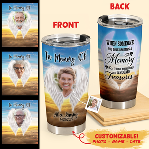 Personalized In Memory Gifts - Those Memories Become Treasures - Personalized Iced Coffee Tumbler