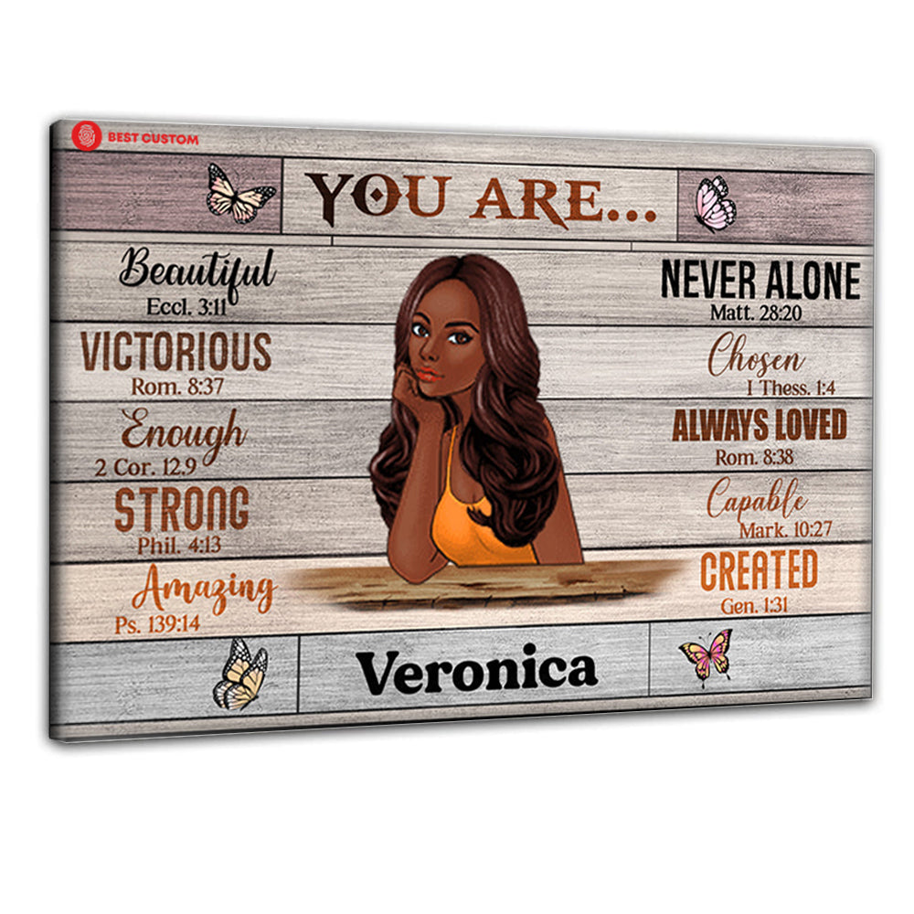 Beautiful Black Girl You Are Custom Canvas Equality