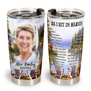 In Memory Of Gifts - As I Sit In Heaven Cardinal Bird - Personalized Coffee Tumbler