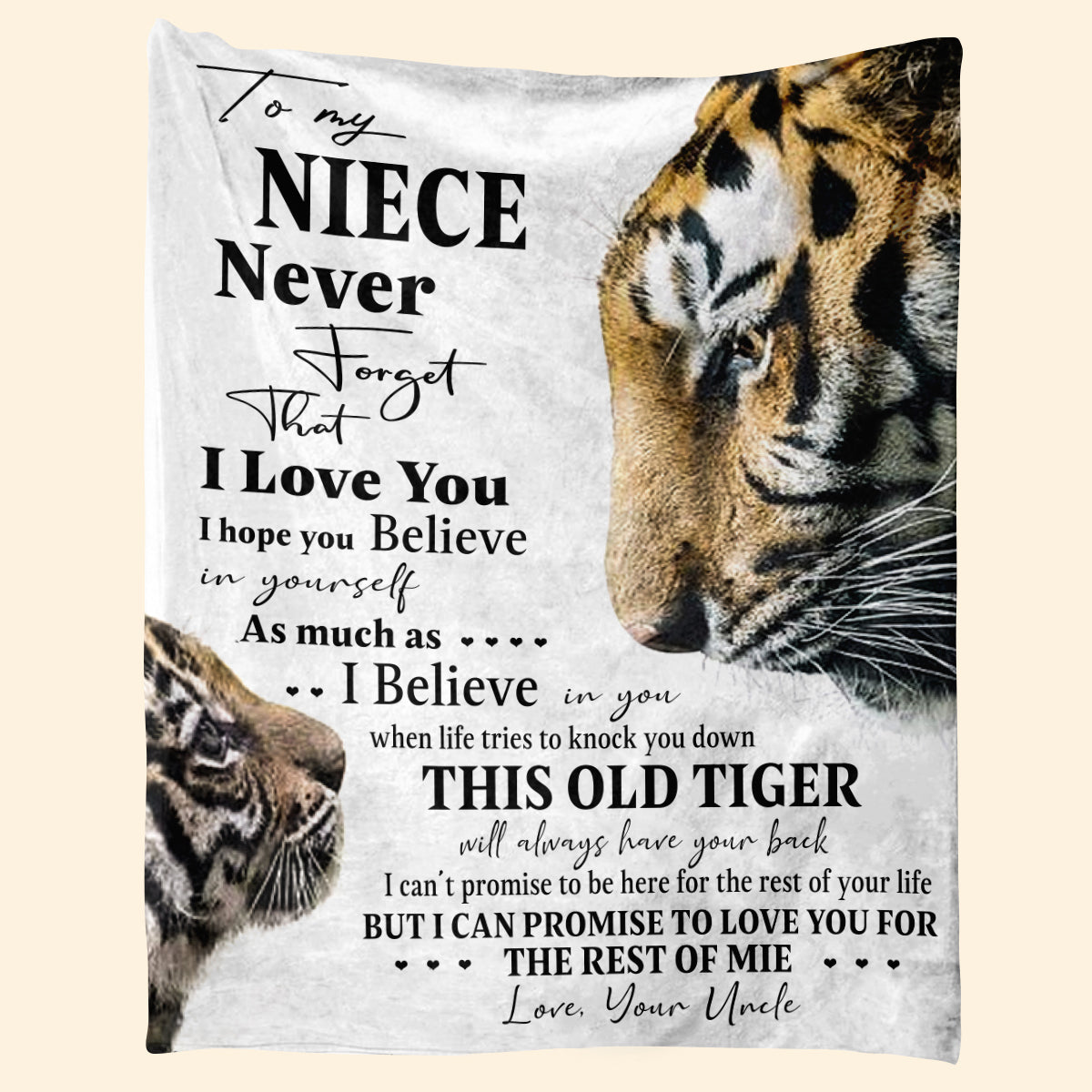 Gift For Niece Blanket, To My Niece Lion Blanket Gift For Niece Blanket