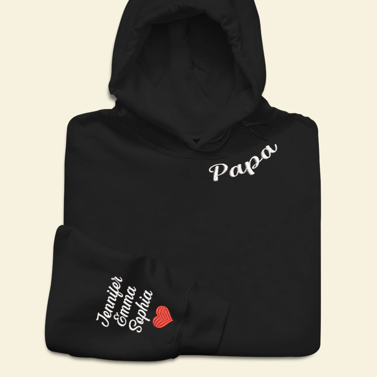 Papa and Kid Neck and Sleeve Embroidered - Personalized Embroidered Apparel - Gift For Father 3_44a6dc57-ab31-466c-b8ad-48e0b40f700e.jpg?v=1684297734