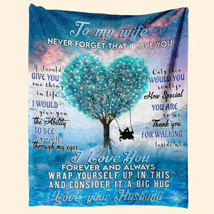 Gift For Wife Blanket, to My Wife Never Forget That I Love You Valentine Blanket Gift for Wife From Husband Birthday Gift Home Decor Bedding Couch Sofa Soft and Comfy Cozy