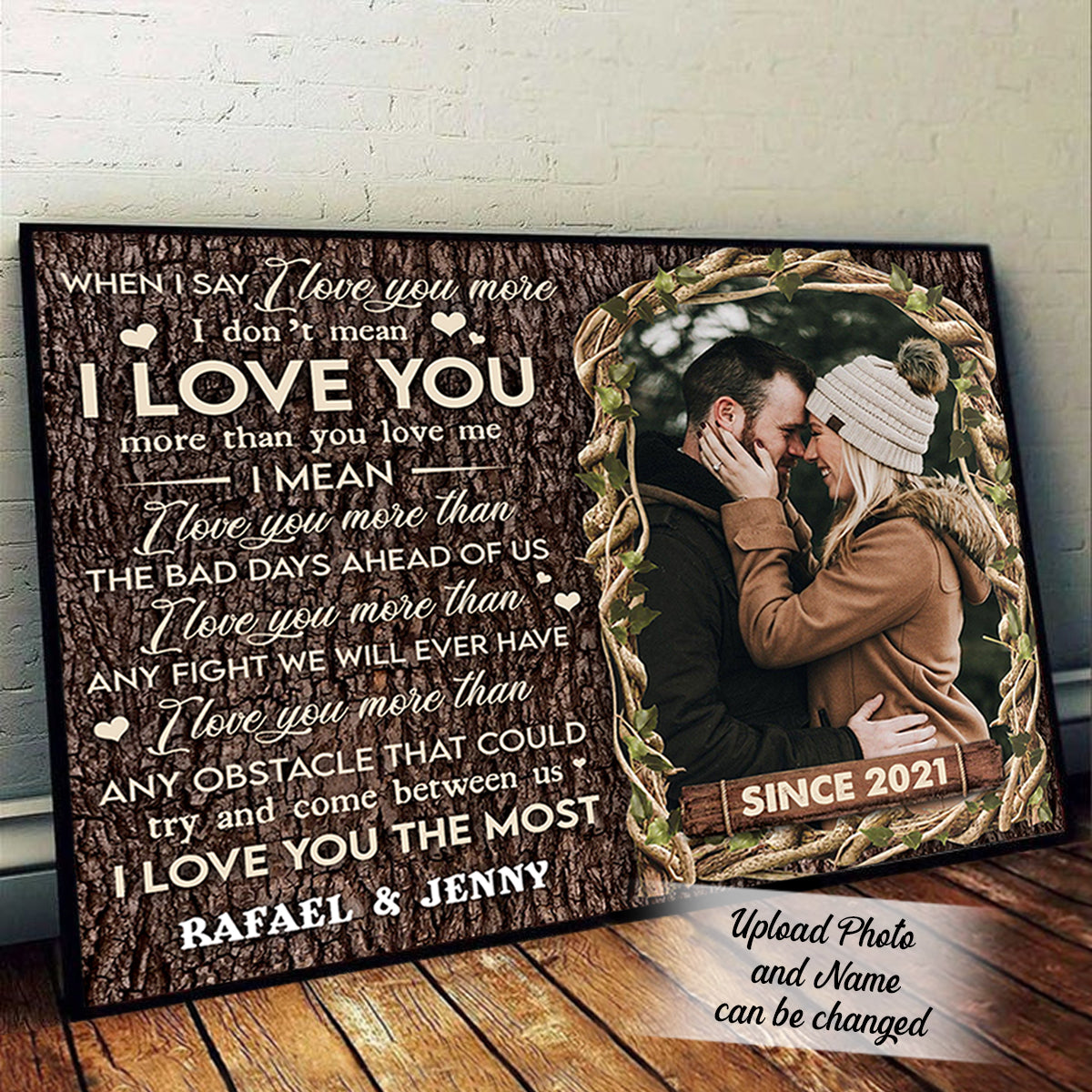 When I Say I Love You More Canvas - Gift For Couple