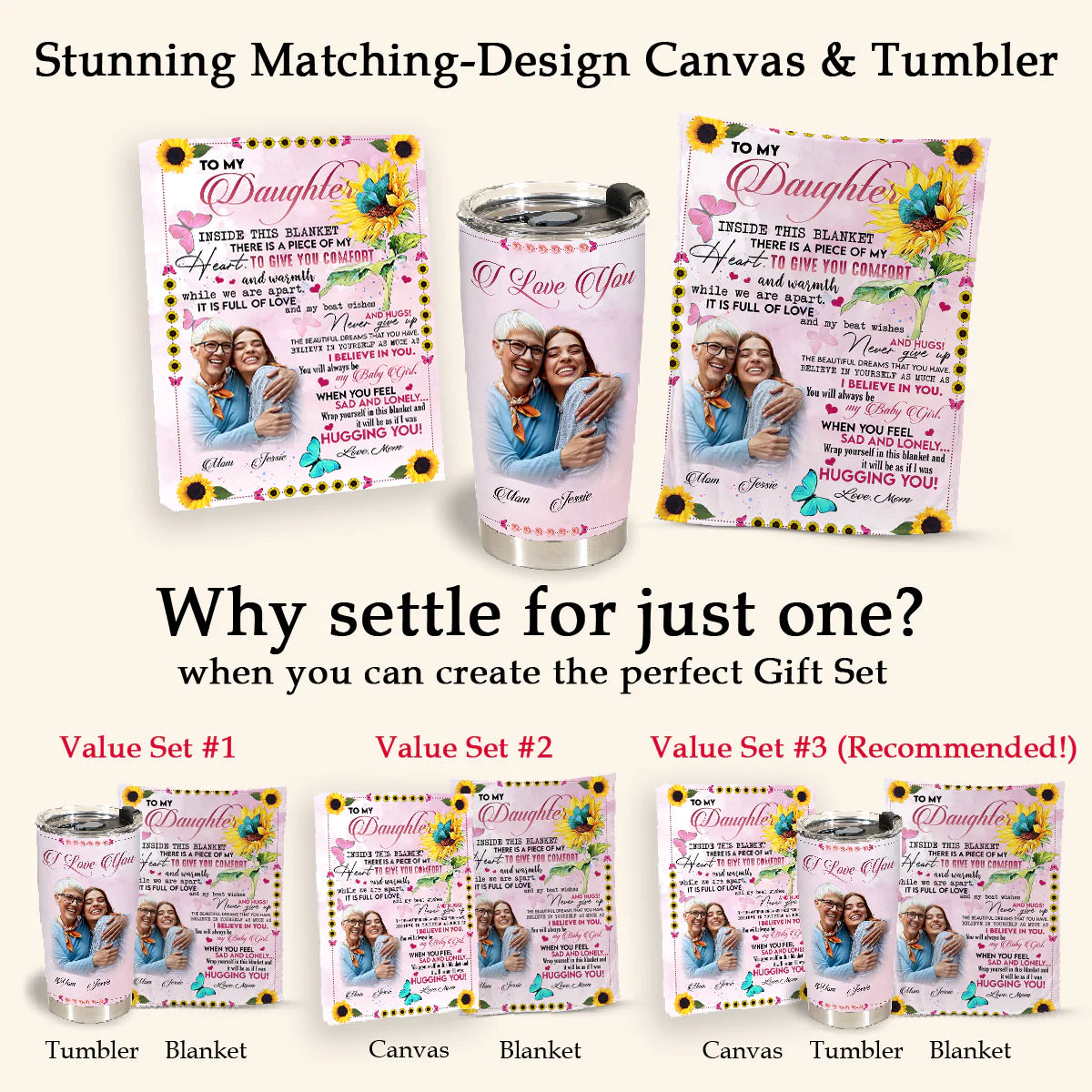 Gift For Daughter Blanket, To My Daughter Butterfly Sunflower You Will Always Be My Baby Girl - Love From Mom