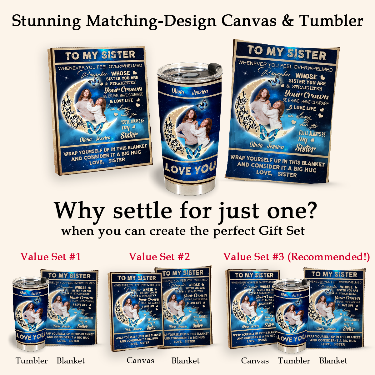 Gift For Sister Sister Blanket, To My Sister You Always Be My Sister Butterfly Live Preview