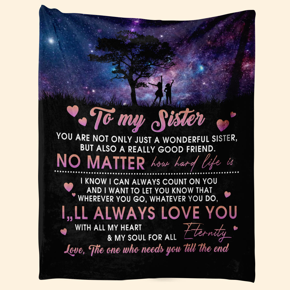 Gift For Siste Blanket, To My Sister I'll Always Love You