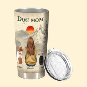 Dog Mom And Her Baby - Personalized Tumbler - Birthday Mother's Day Gifts For Dog Mom, Cat Mom Tumbler - Dog Mom