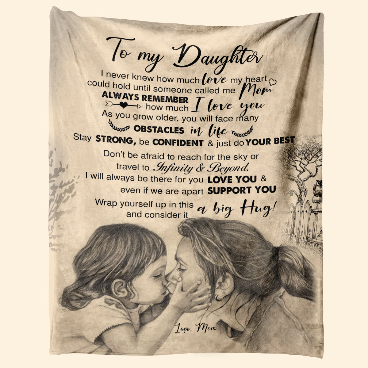 Gift For Daughter Blanket, Daugher Blanket From Mom To My Daughter I Never Knew How Much Love Daughter And Mom Blanket