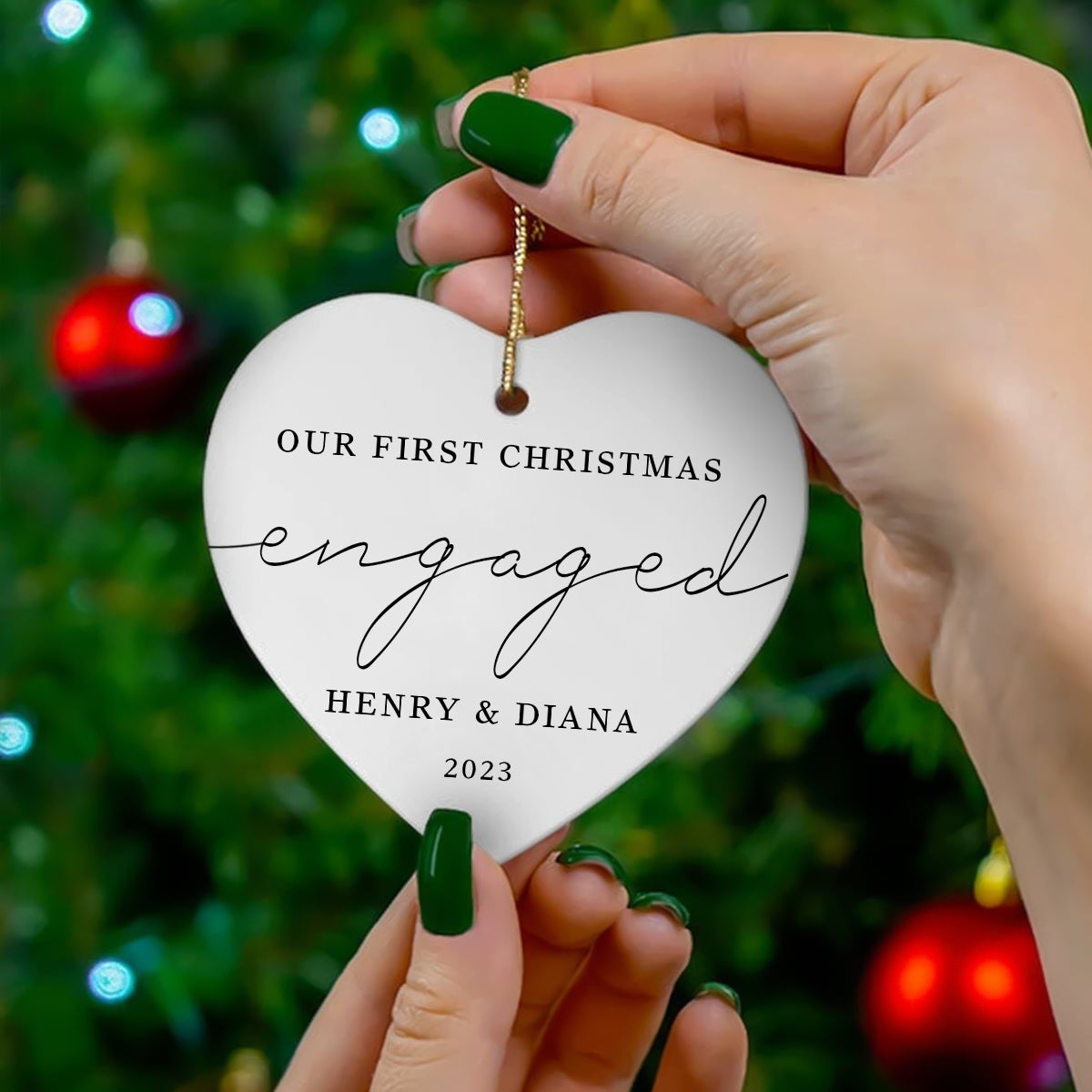 Our First Christmas Engaged - Personalized Ornament - Christmas Gift 3_7b9b4732-8a42-462a-8cdc-c0cc7034ebca.jpg?v=1698636780