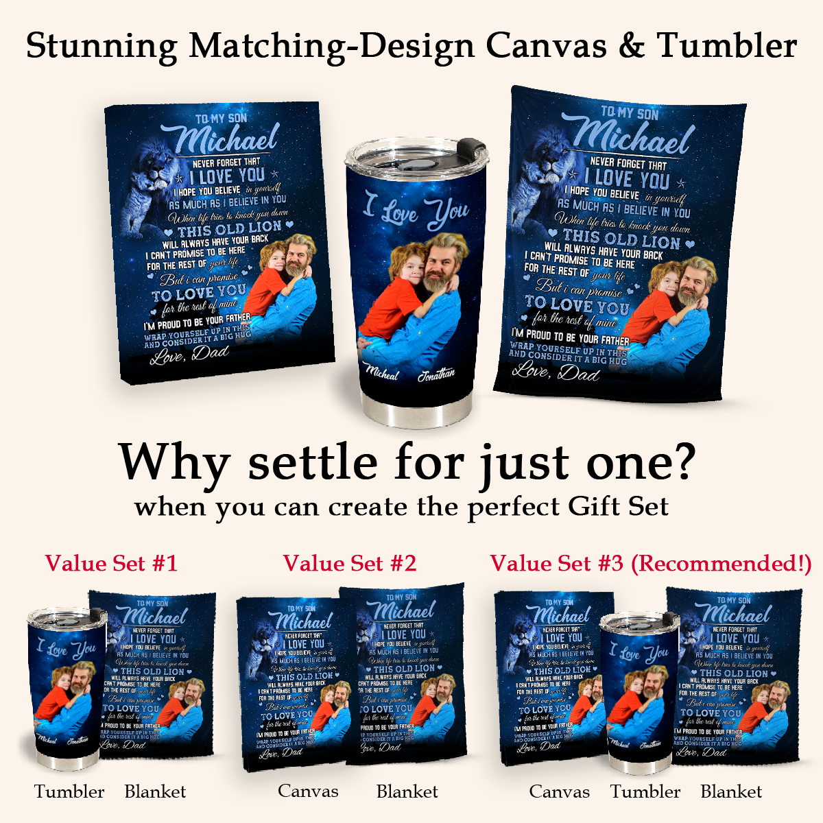 Gift For Son Blanket, to My Son I'm Proud to Be Your Father from Lion Dad Blanket Gift for Son