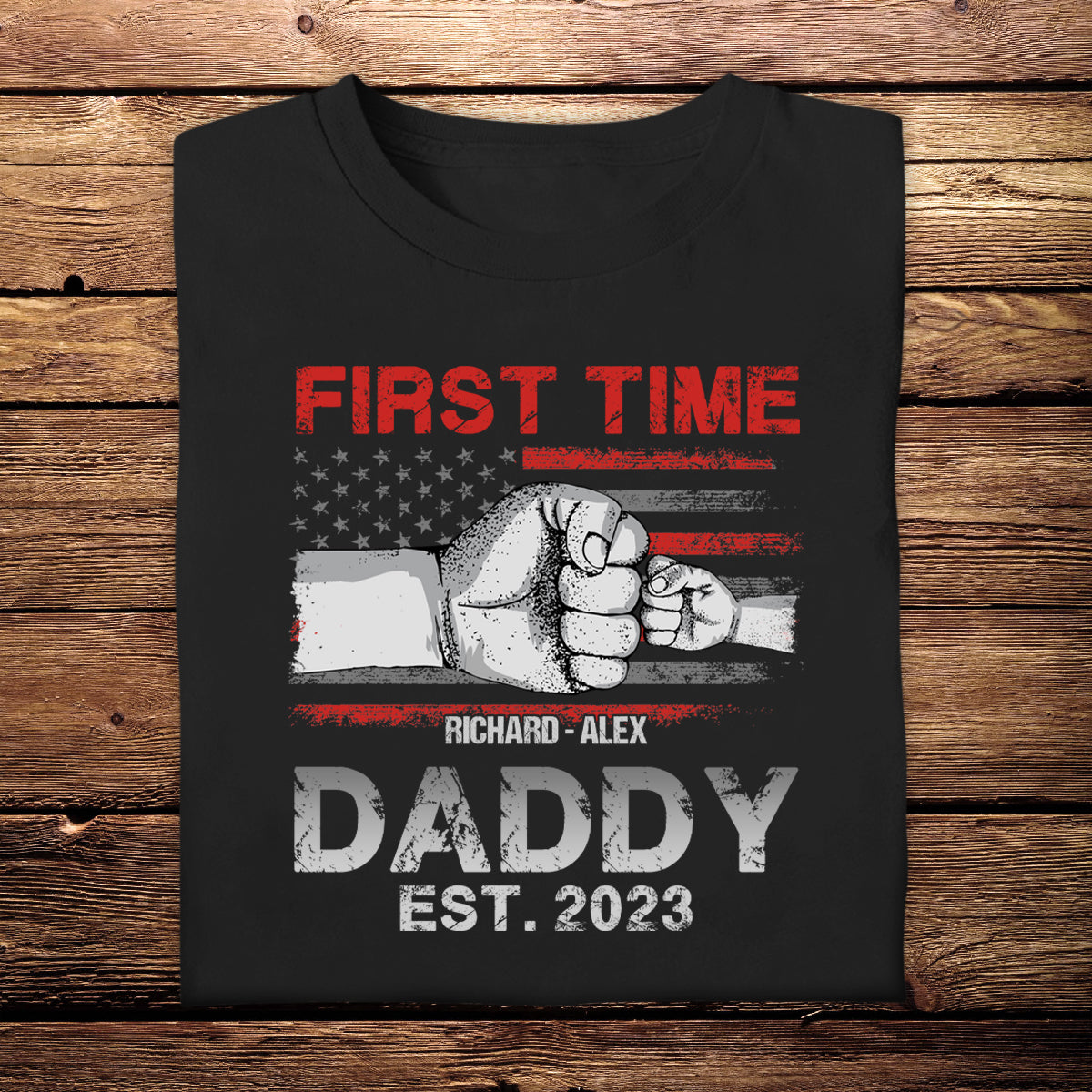 First Time Daddy - Personalized Apparel - Gift For Father 3_d993c56d-dafd-4baf-b8eb-a12f12618984.jpg?v=1682567300