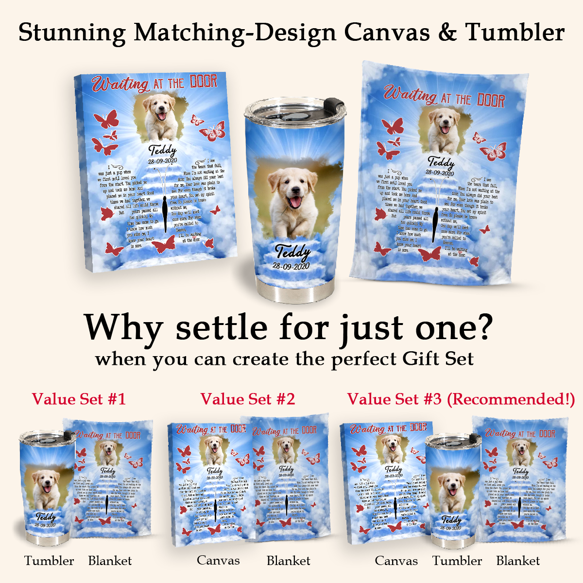 Personalized Dog Memorial Blanket - I Know How Much You Miss Me - Puppy Memorial Gift