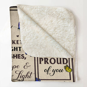 To My Mom Butterflies Mother's Day Gift - Personalized Blanket - Mother's Day Gift, Gift For Mom