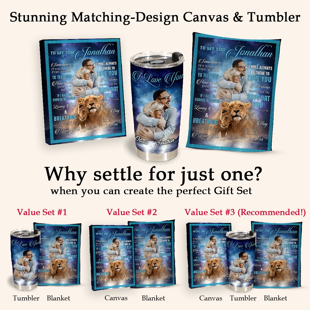 Gift For Son Blanket, To My Son I Will Always Be There To Love You Letter From Lion Mom