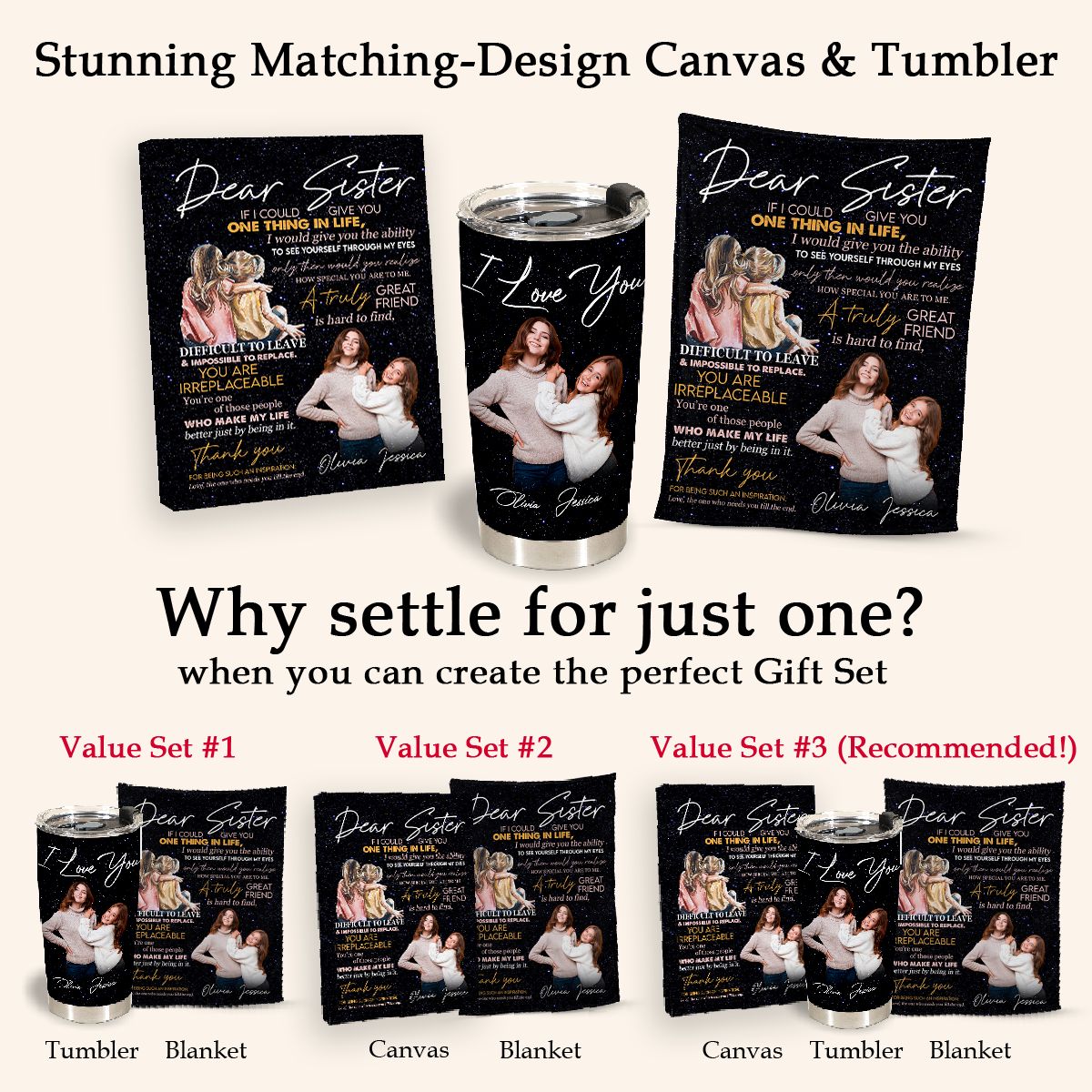 Gift For Sister Blanket, Dear Sister One Thing In Life