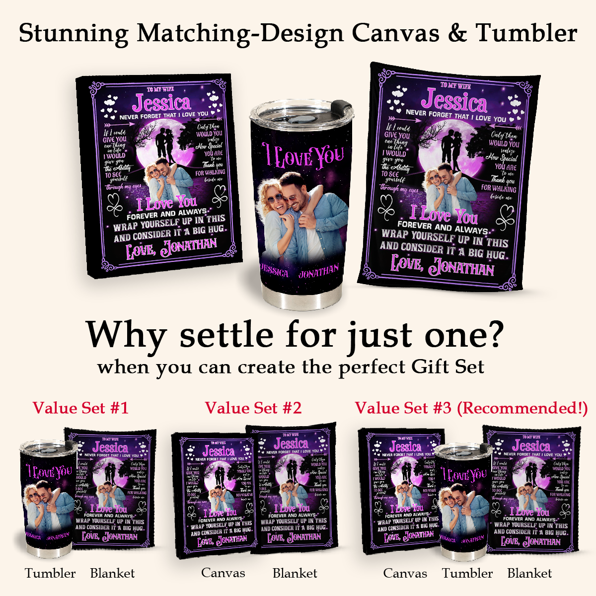 Gift For Wife Blanket, To My Wife I Love You Forever & Always Live Preview