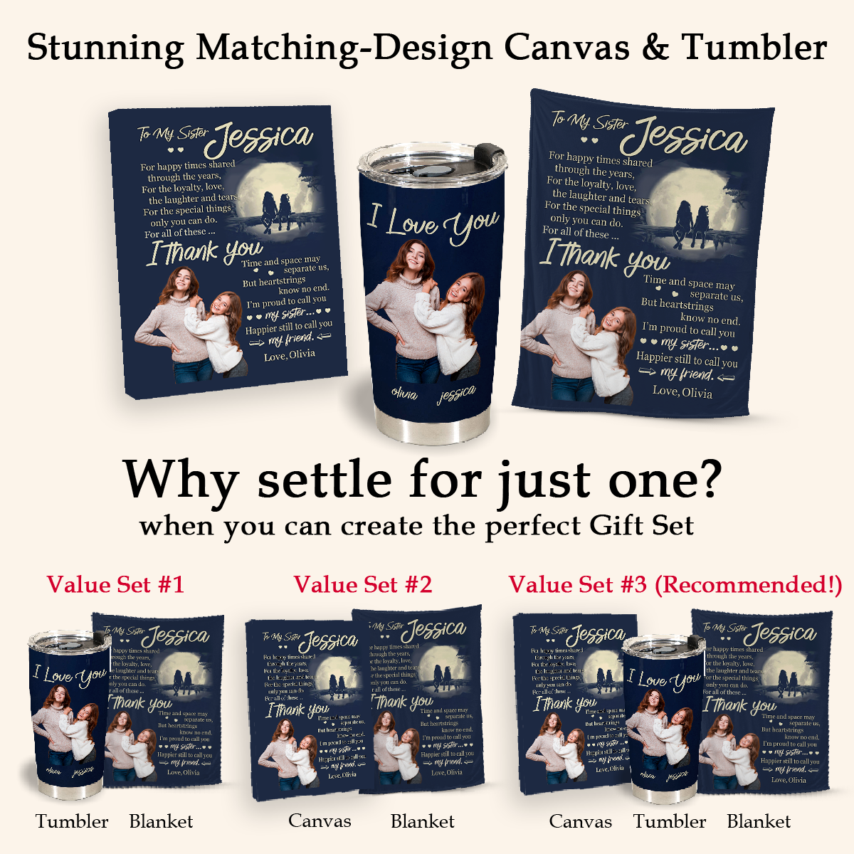 Gift For Sister Blanket, To My Sister For All Of These I Thank You