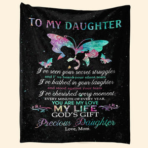 Gift For Daughter Blanket, Butterfly To my Daughter Butterfly You Are My Love My Life - Love From Mom