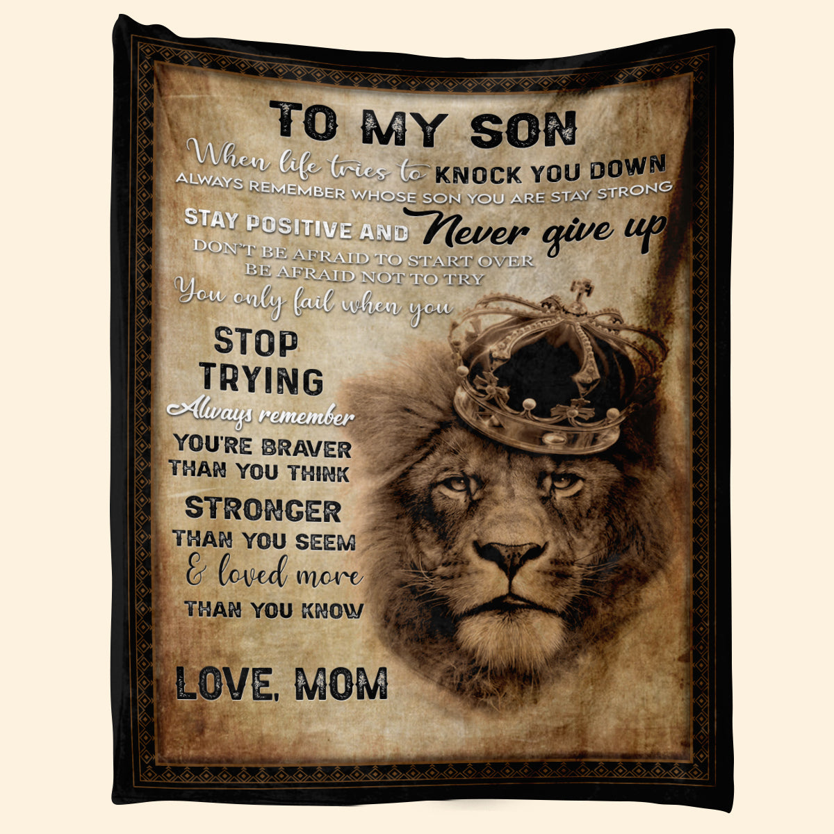 To My Son Tumbler from Mom Lion Tumbler 20oz - Gift For Son - Birthday Gift