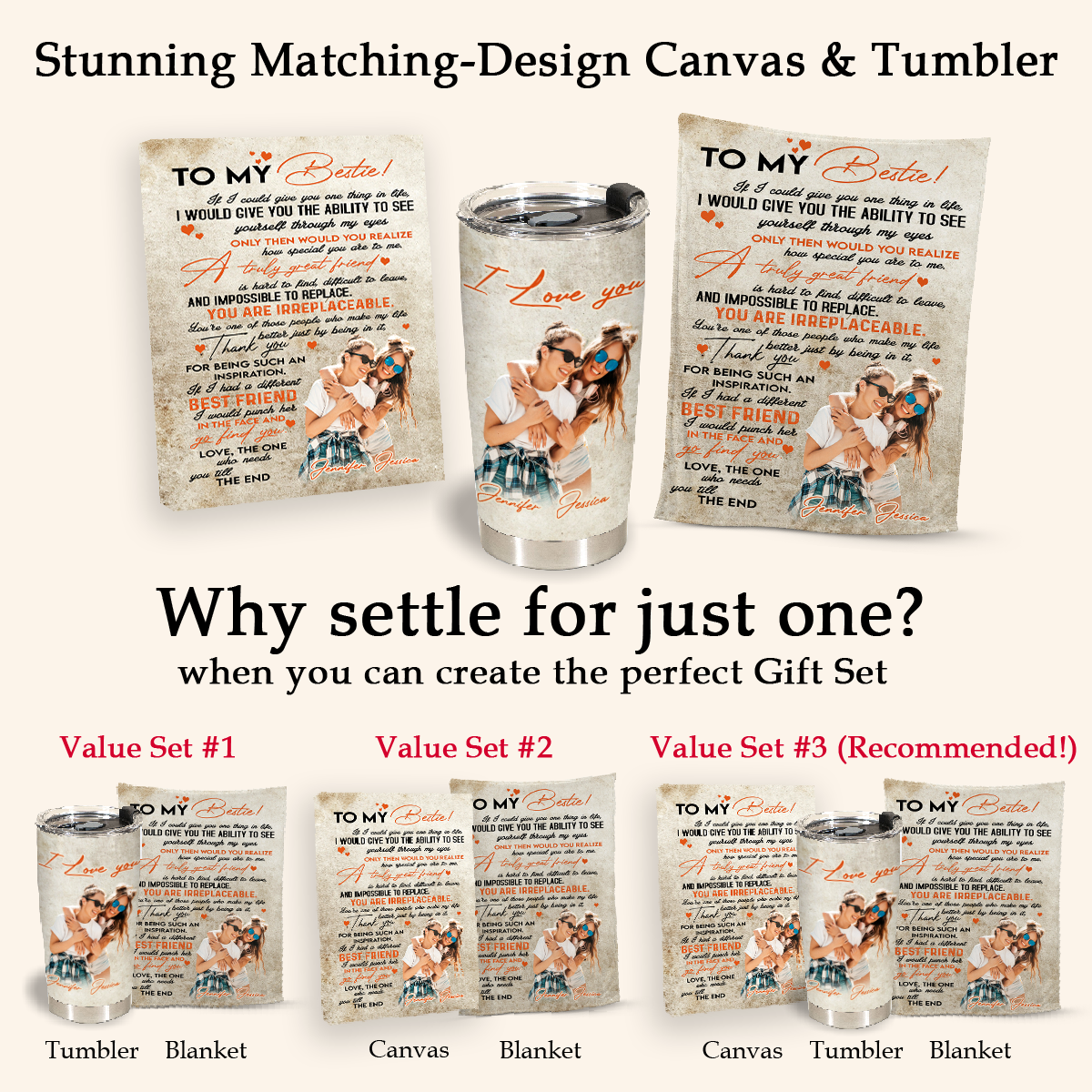 Gift For Bestie, To My Bestie Fleece Blanket Live Preview